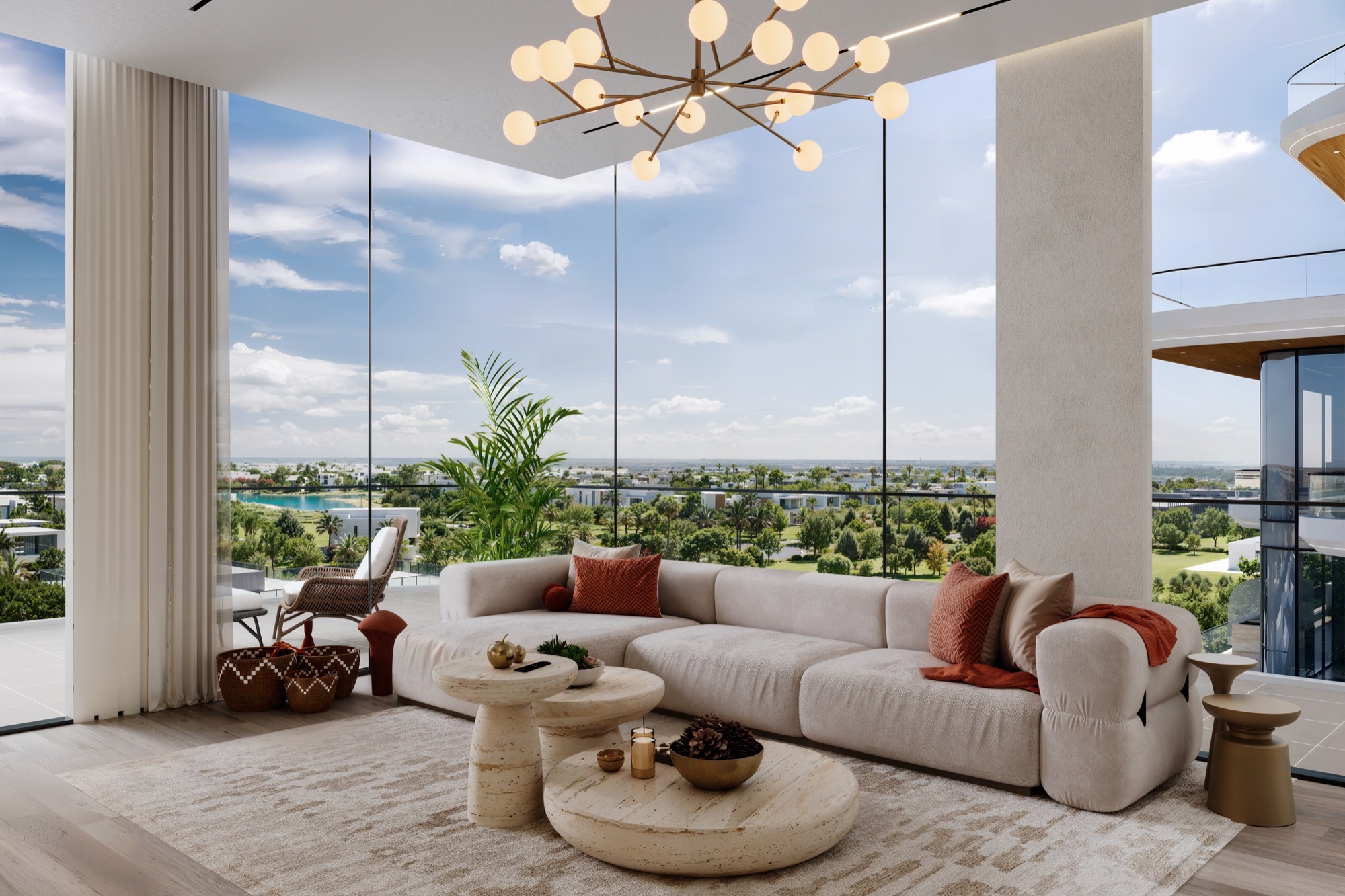 Modern studio apartment interior in Dubai